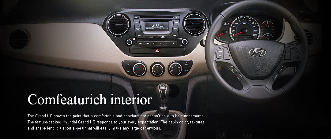 Grand i10 Comfeaturich Interior